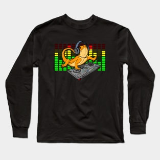 Bearded Dragon DJ Gift Djing Long Sleeve T-Shirt